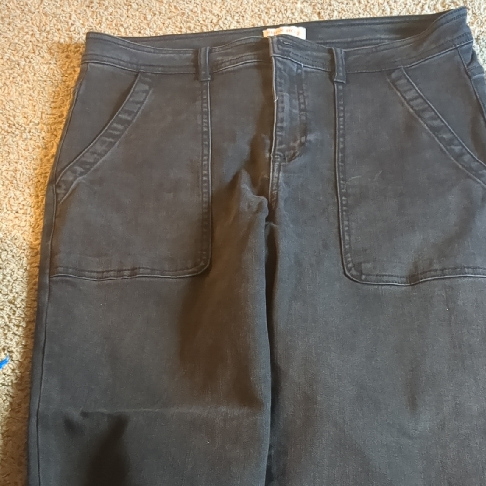 Knox Rose Dark Gray Flare & Wide Leg Jeans